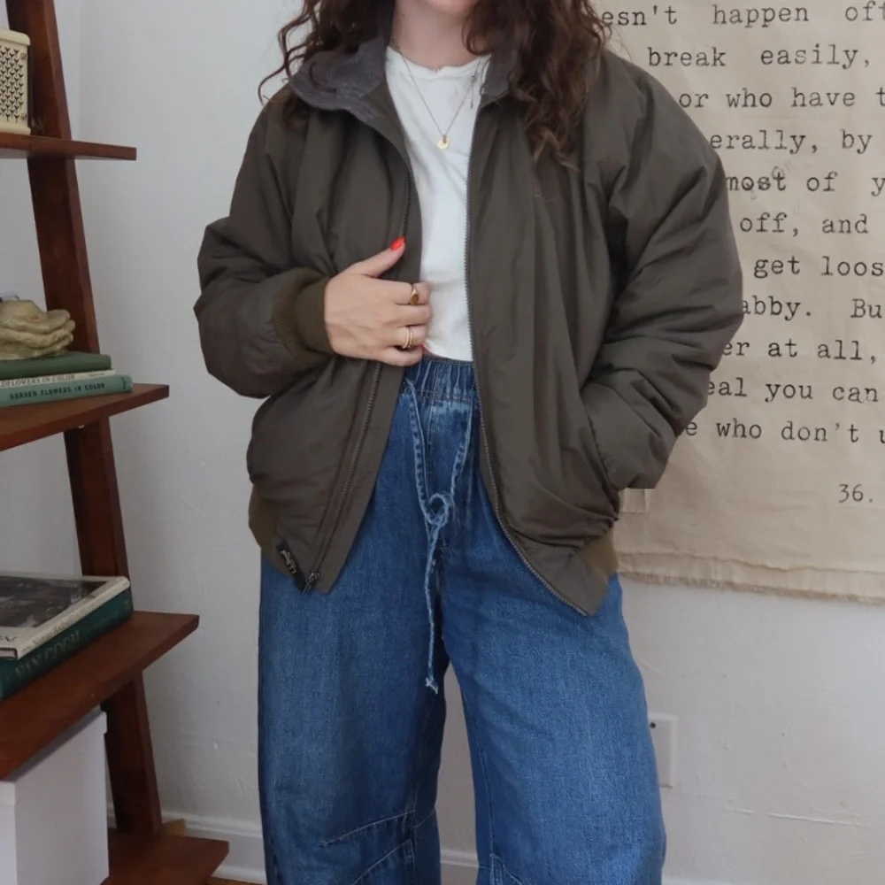 LL Bean Men's Warm-Up Jacket, Fleece Lined | size medium - Picture 2 of 7